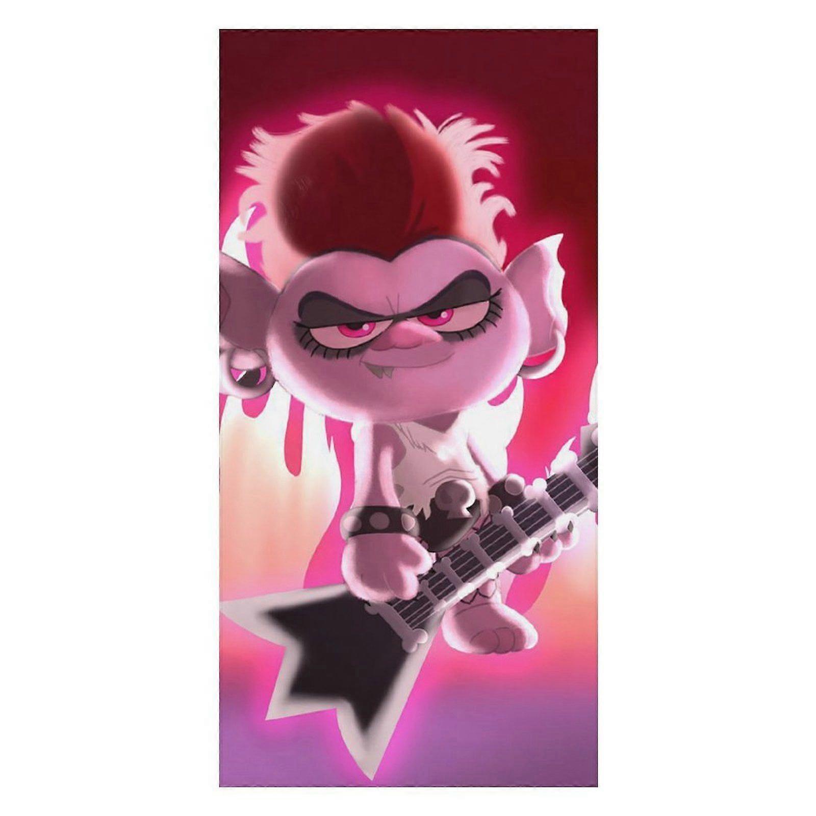 a497 Trolls Large Beach Towel Ultra Soft Double Faced Pile Absorbent Shower Towel Sandy Shore Quick Drying Towel wrxc497