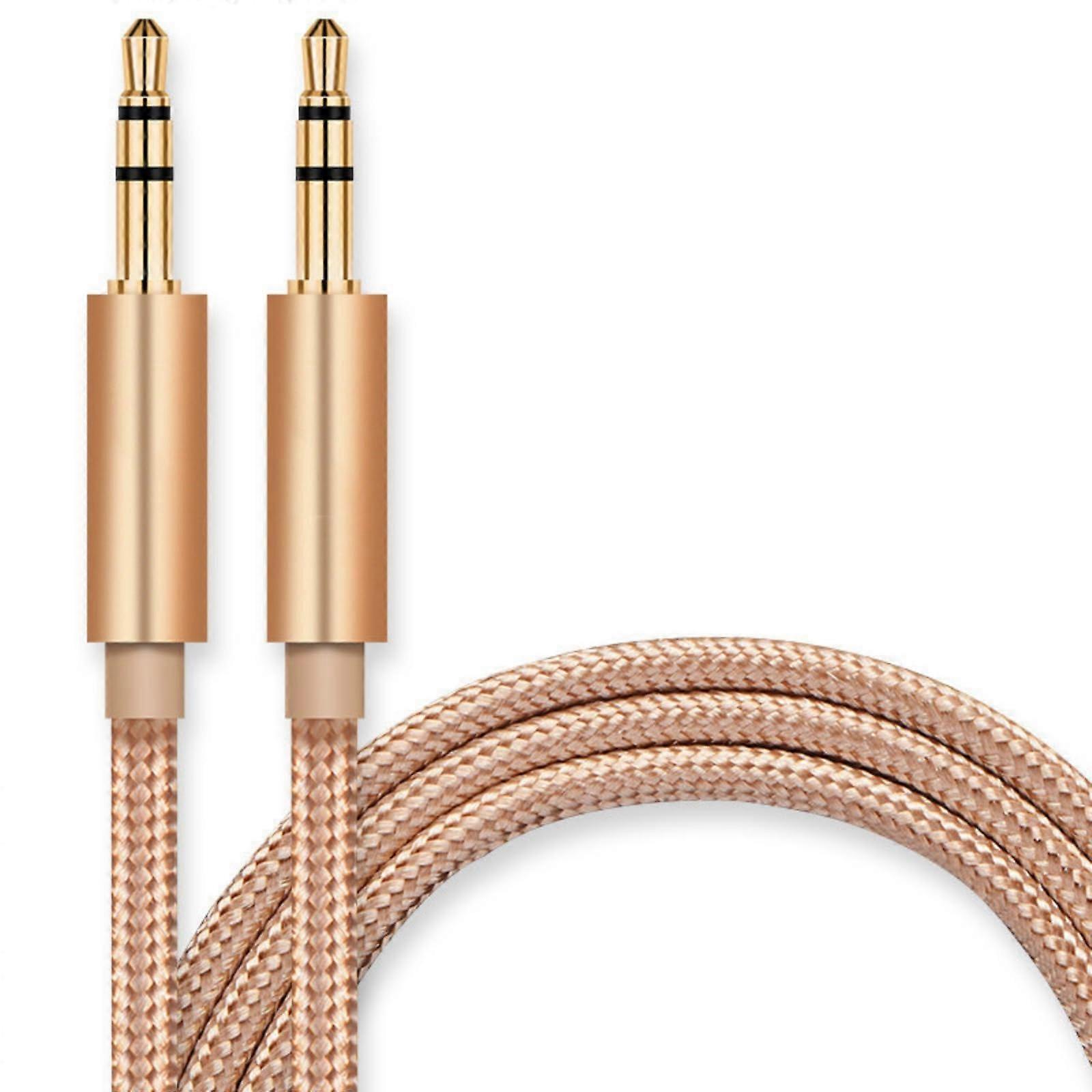 3.5mm AUX Cable GoldPlated NylonBraided Auxiliary Cable For Laptops And Mobile Devices