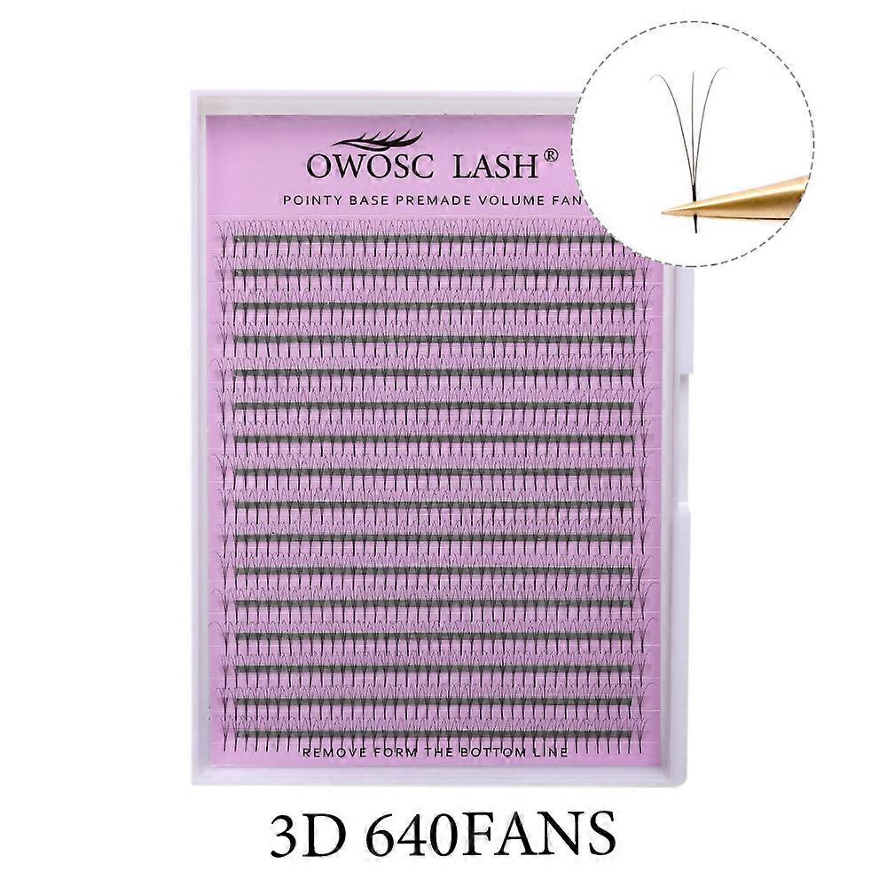 OWOSC Pointy Base Premade Volume Fans 3D/6D/8D/10D Individual Lashes Pre Made Russian Volume Fan Eyelash Extension custom logo
