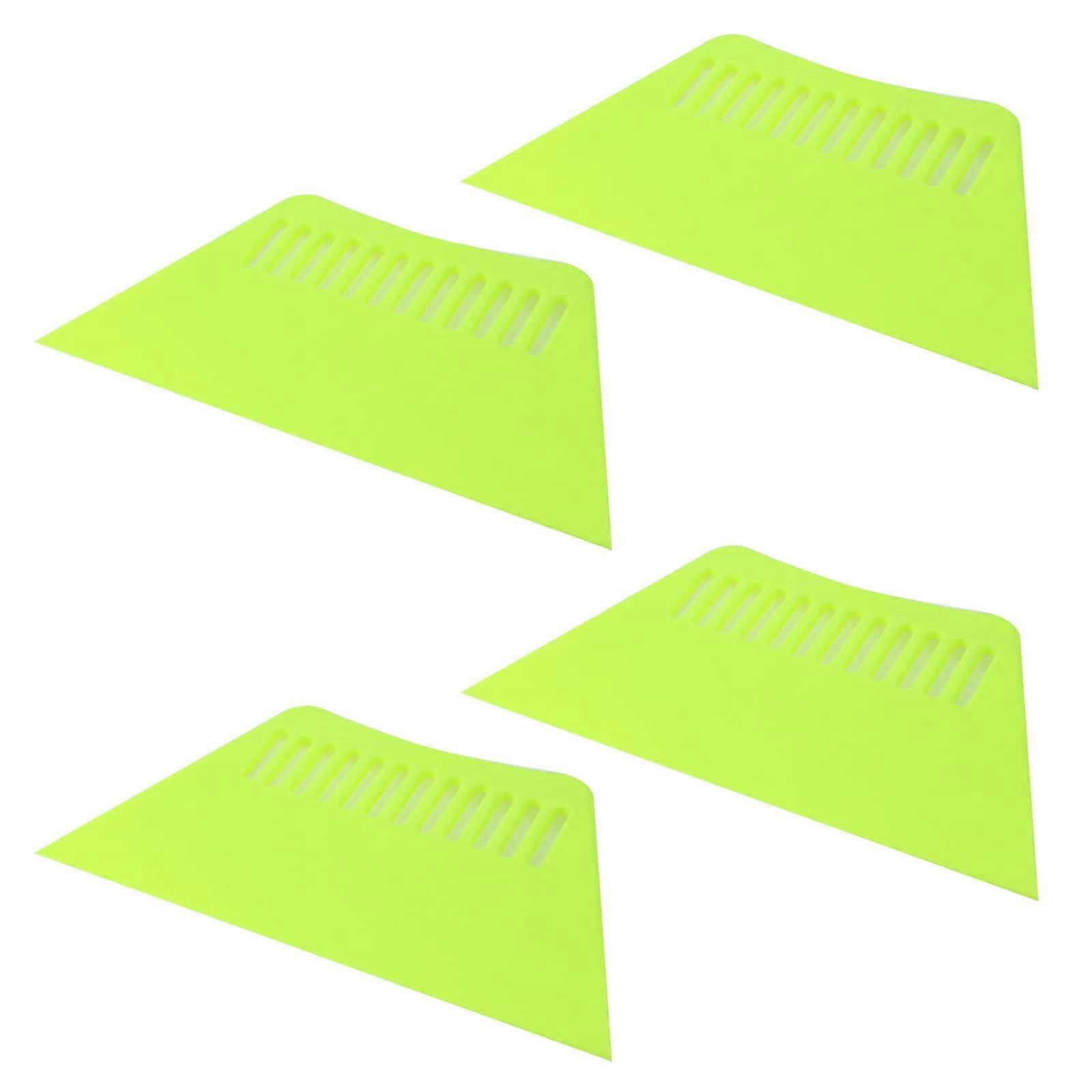4PCS Plastic Wallpaper Smoothing Tool and Flexible Scraper Green with Ergonomic Trapezoid Grip
