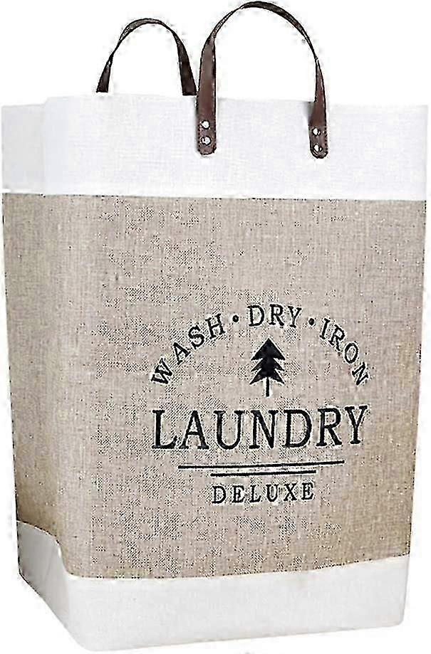 Foldable Waterproof Storage Basket with Handle for Bedroom