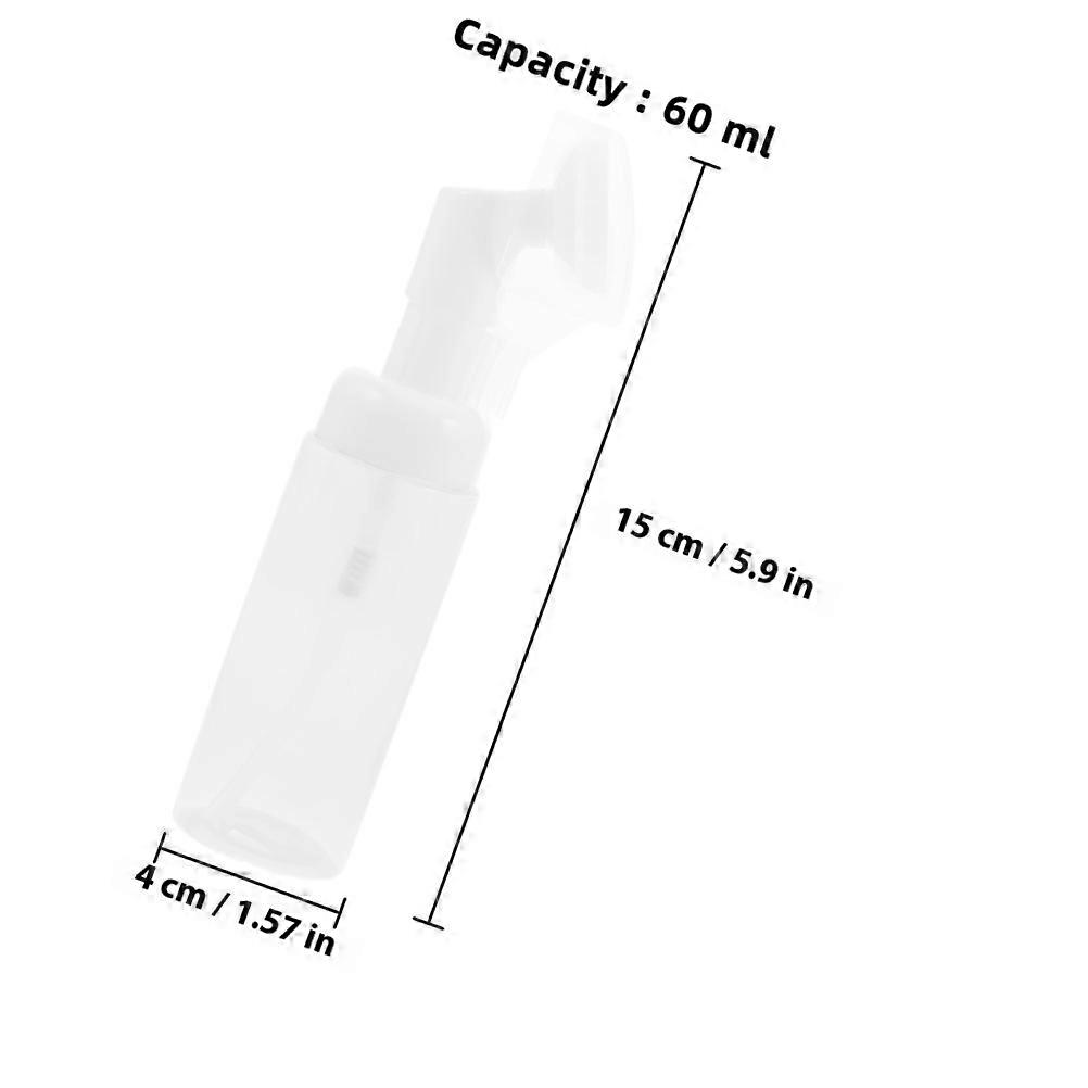 Portable 2Pcs Plastic Foaming Soap Bottle for Body Wash Transparent