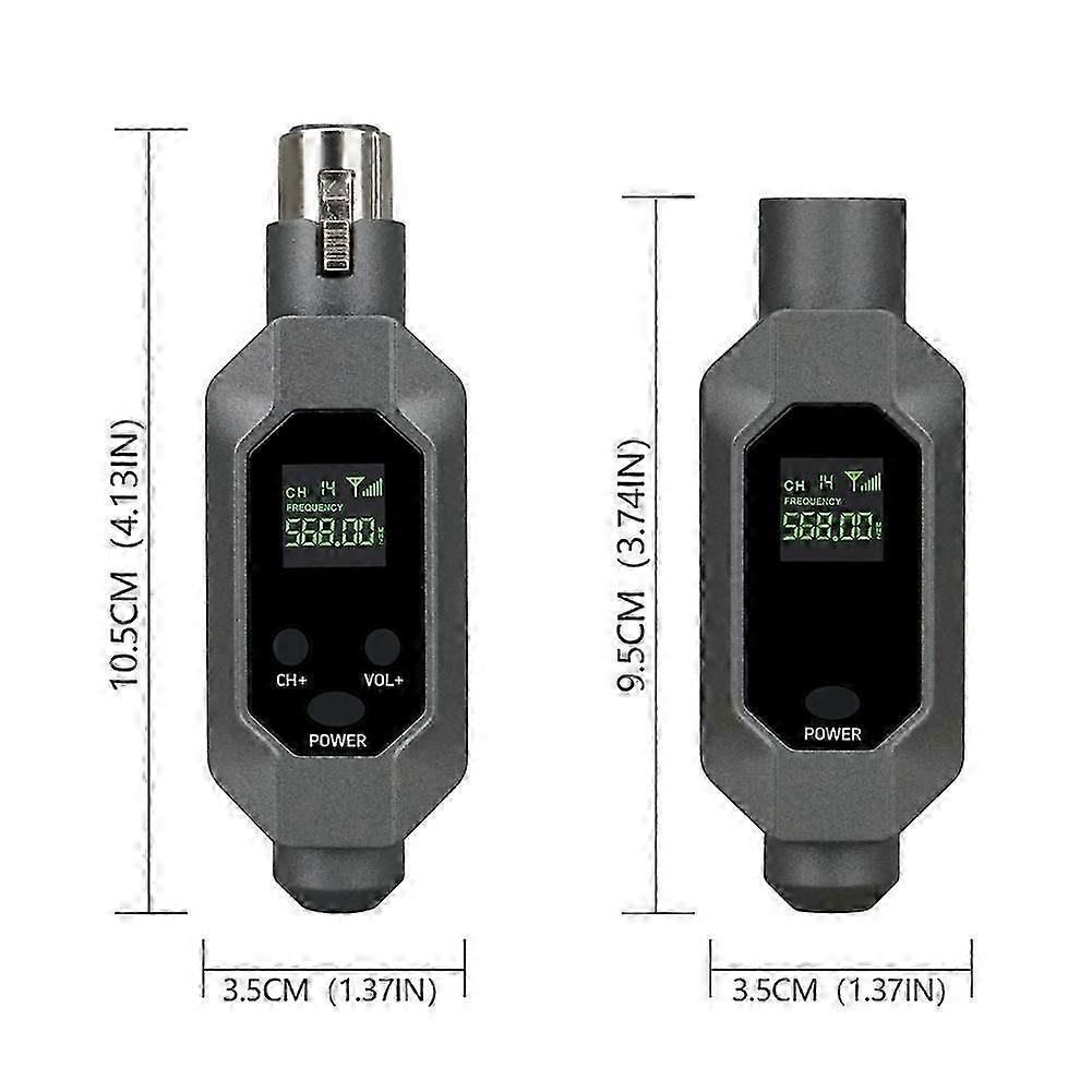 Wireless Microphone Transmitter Receiver Plugged Into Xlr Wireless Microphone System for Dynamic 48v Condenser Mic,B