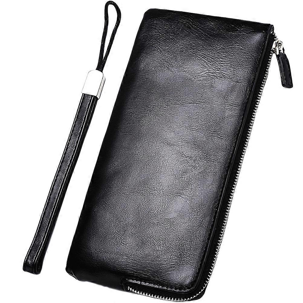 Multi-Function Long Purse Bill Storage Men Wallet Work Rectangular 8.7×4.1×0.4in 1Pcs