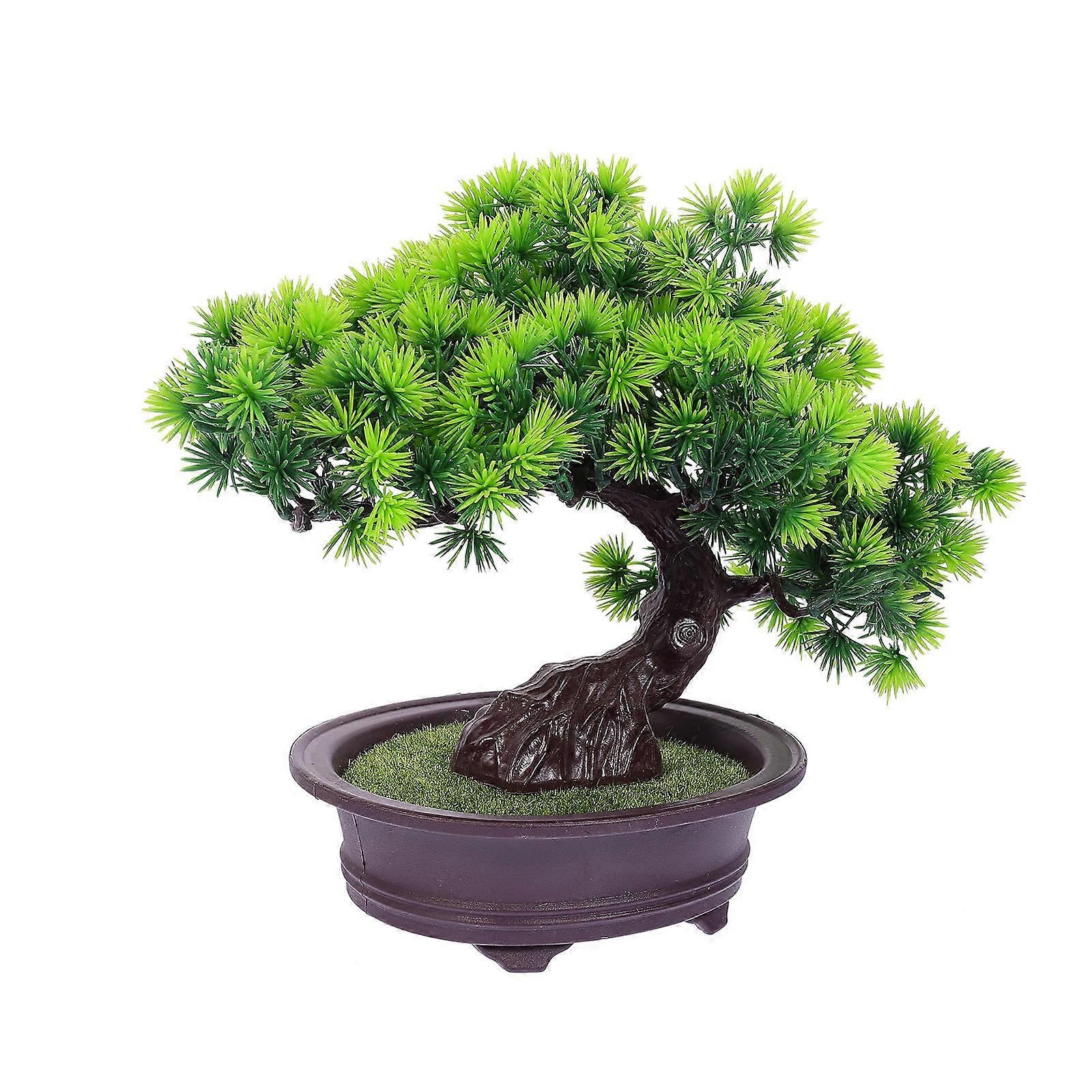 Simulation Tree Decoration Pine Potted Ornament Restaurants Plastic Simulation 1piece