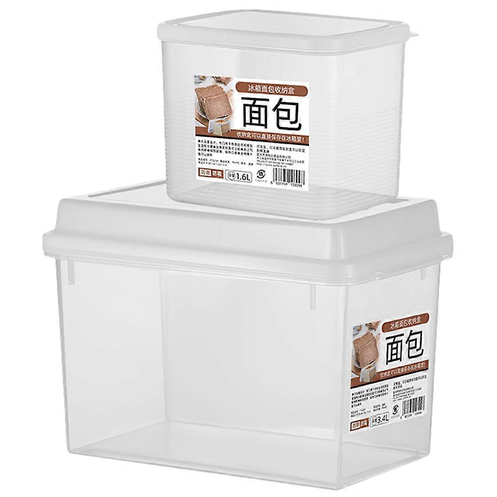 Bread Storage Box Large Capacity Bread Container Kitchen Accessories Airtight Food Preservation 2Pcs