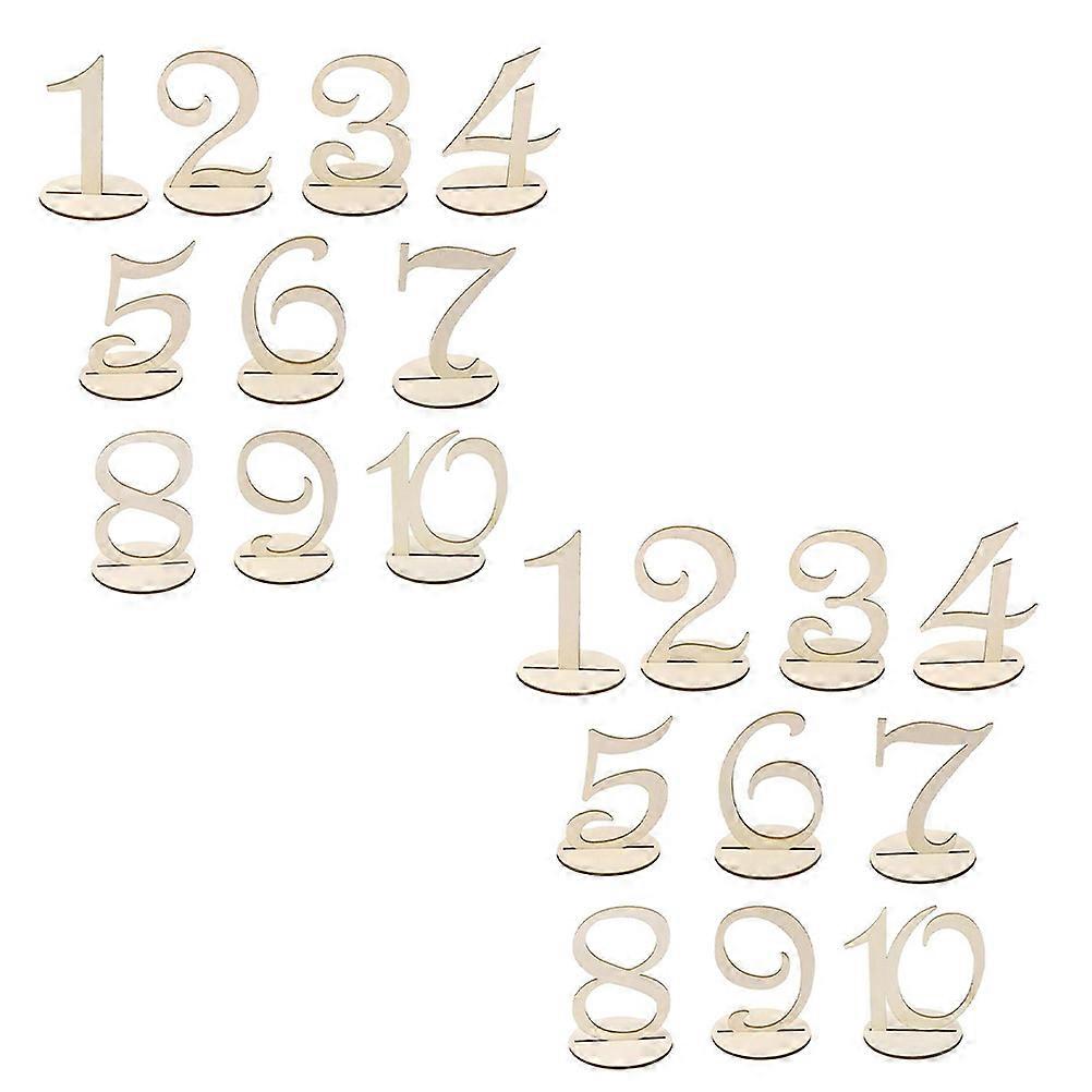 Wedding Desktop Numbers Wooden Table Numbers for Wedding 20Pcs Set