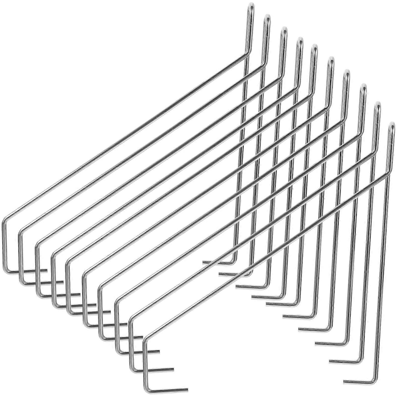 Silver Wall Brackets for Storage Use 10Pcs Punch Free Floating Shelf Supports