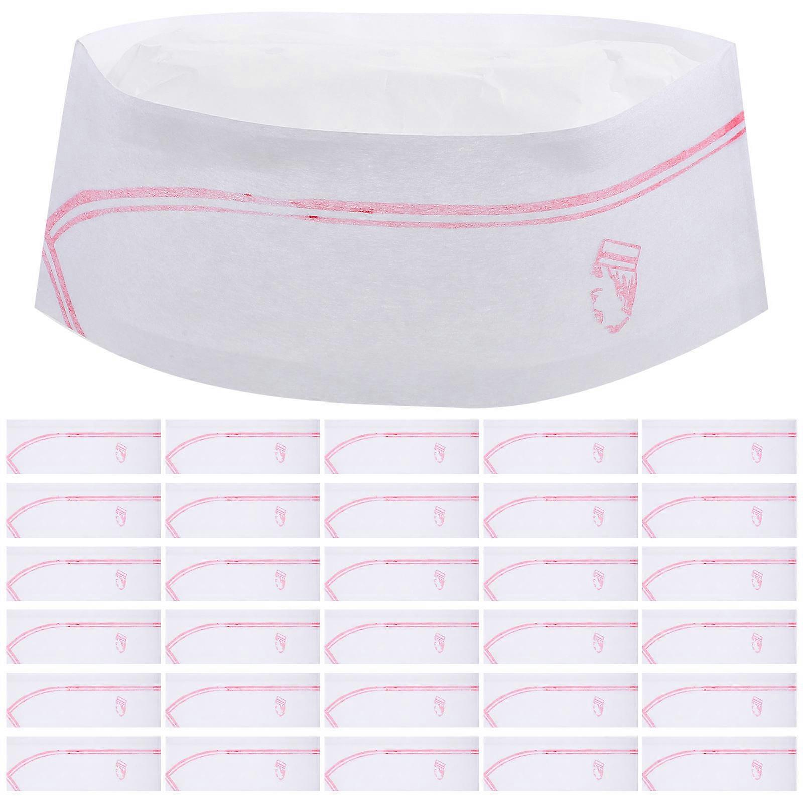Disposable White Chef Hat Cooking Hat for Kitchen Use 40Pcs Set