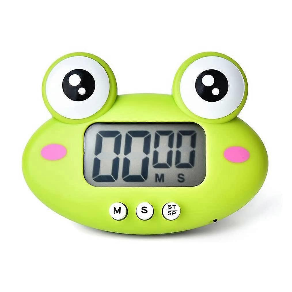 Digital Kitchen Timer with Magnetic Back, Cute Cartoon Animal LCD Cooking Countdown Clock for Kids