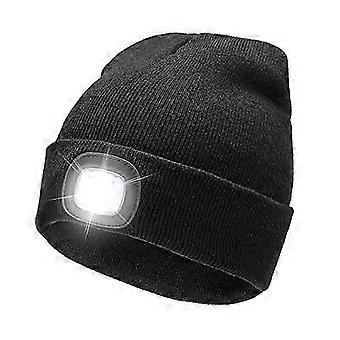 Berretto unisex con regalo leggero per papà, berretto con ricarica USB, nero, taglia 26