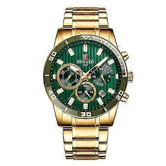 Męskie zegarki Zegarek Zielony Submariner Męski zegarek wodoodporny ze stalowym paskiem Prezent 25-26