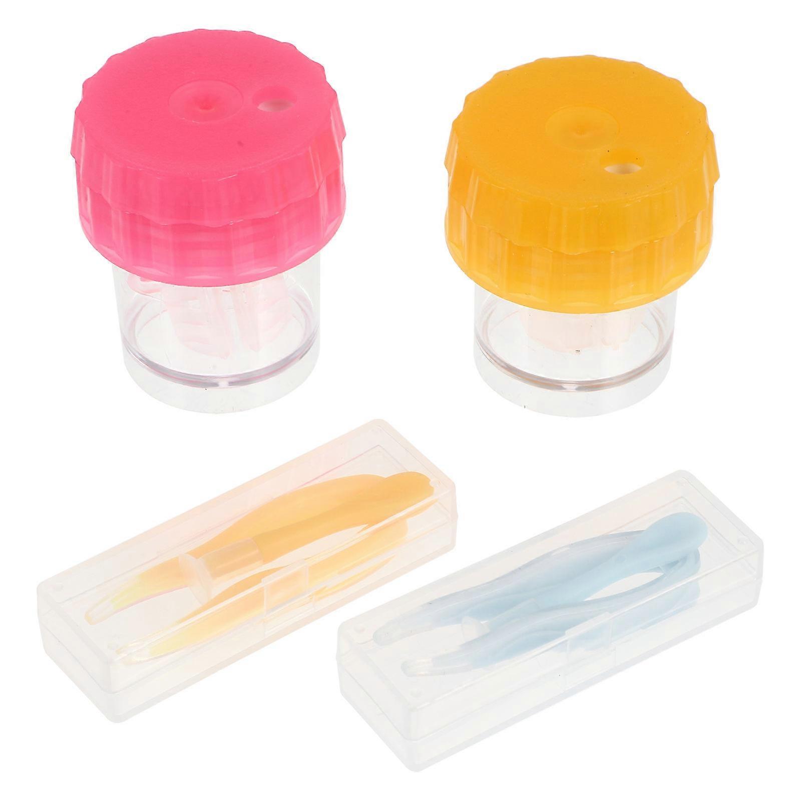 Rotatable Lens Cleaner Portable Cleaning Box for 2Set