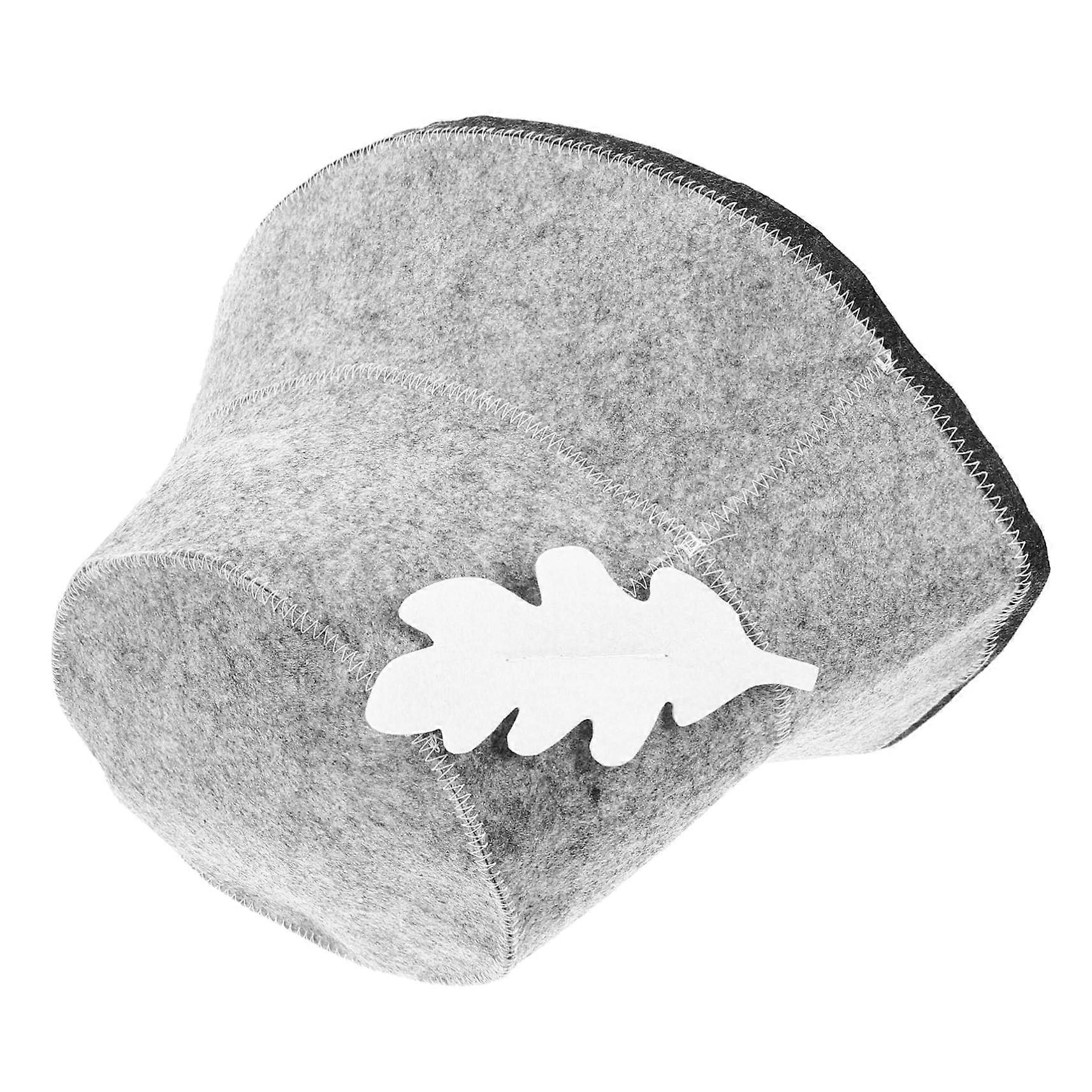 Large Thickened Felt Sauna Hat for Men and Women with Full Head Coverage and Quick Drying Loop