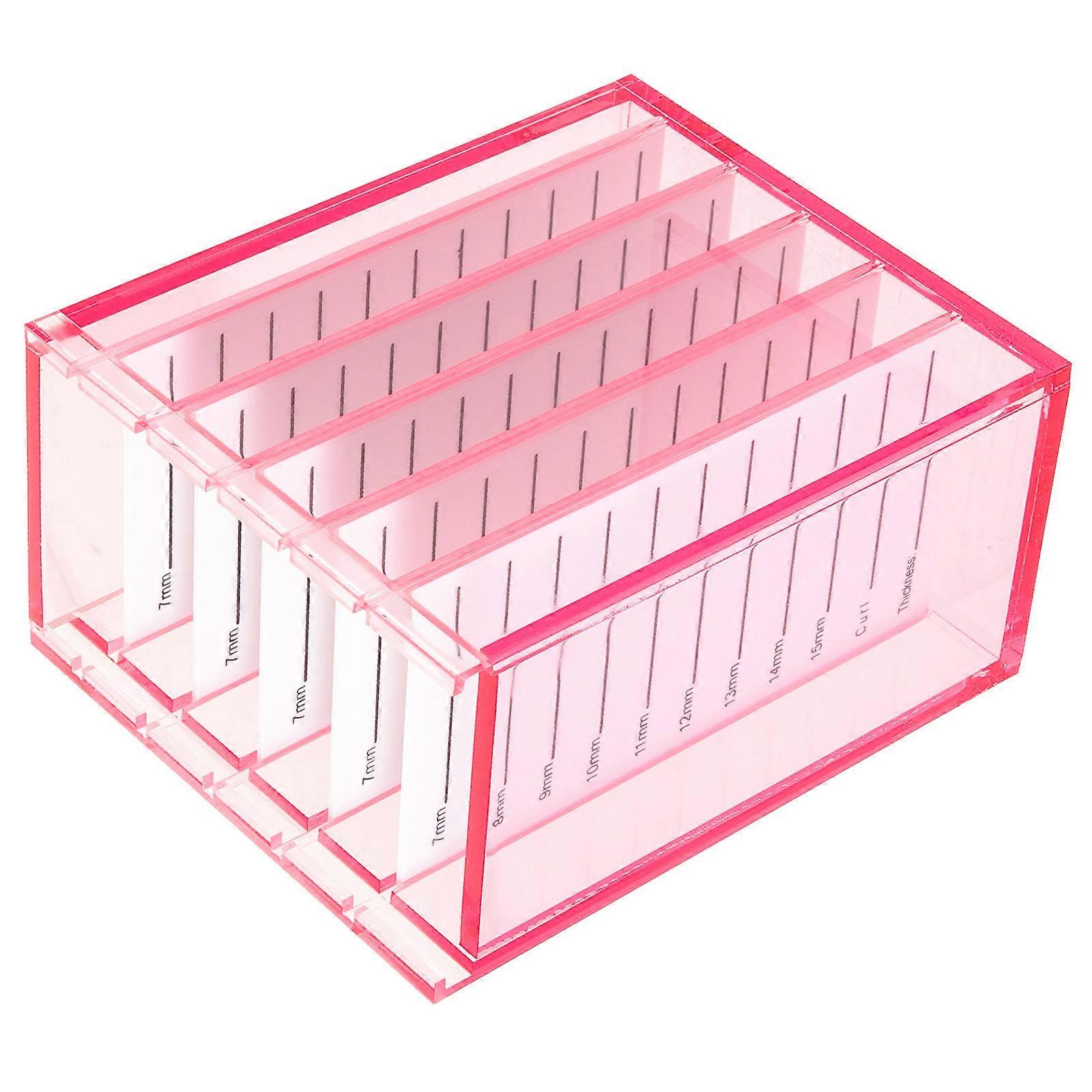 Pink Eyelash Storage Holder Multi-Layer Acrylic False Eyelash Box 4Pcs
