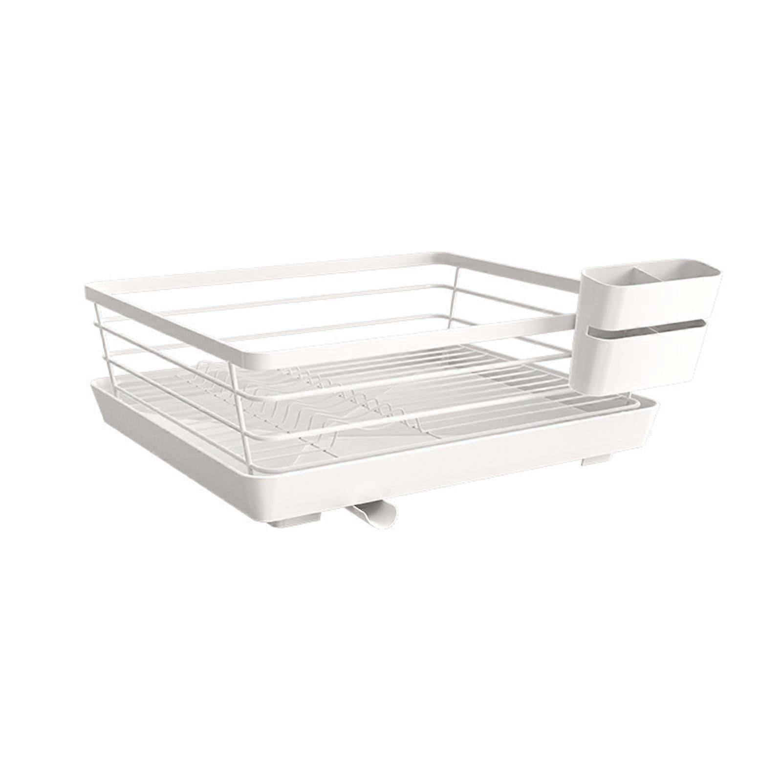 Large Capacity Dish Drying Rack with Efficient Drainage, MultiLayer Kitchen Storage Organizer