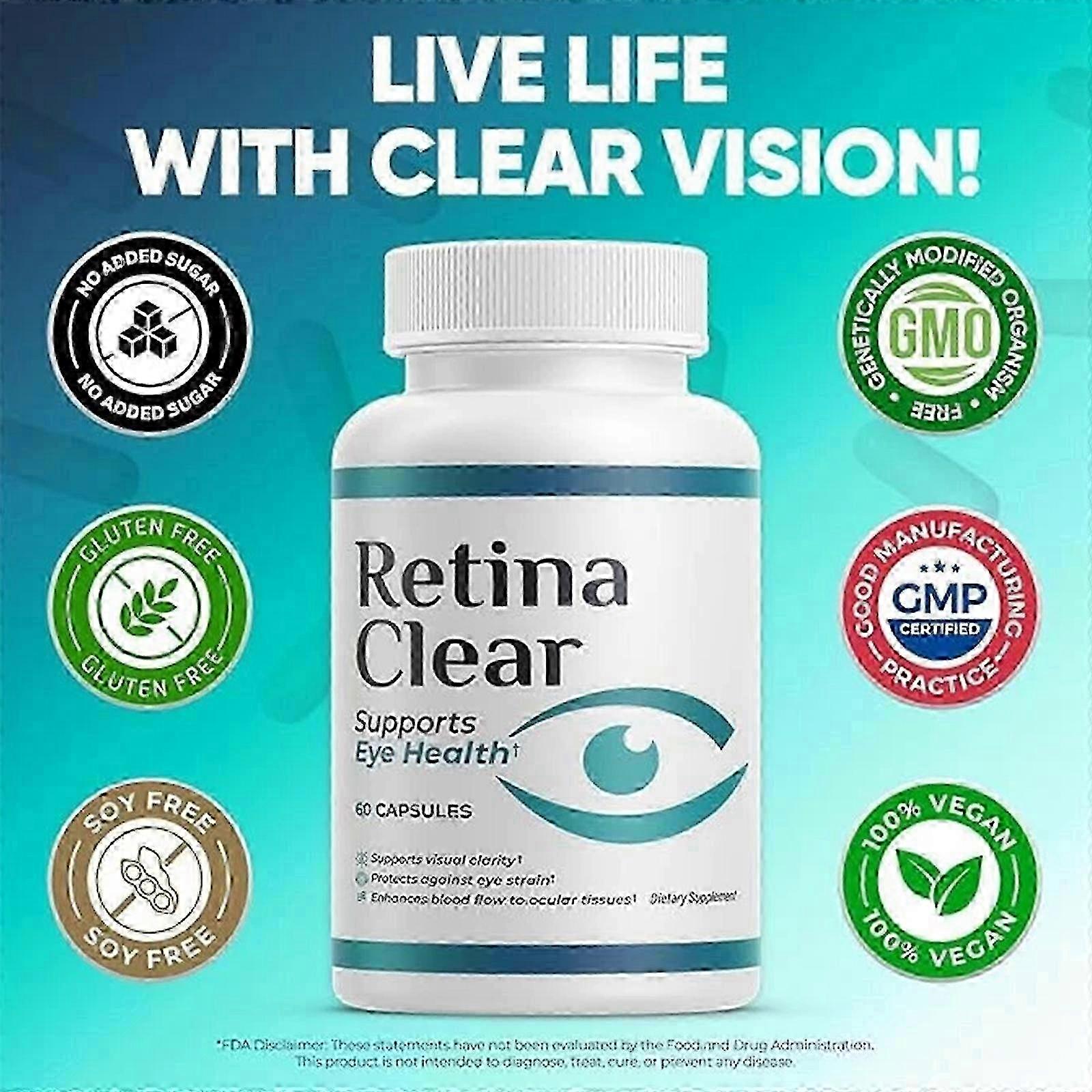 Vision Support Vegan Capsules - Prevents Eye Fatigue, Improves Visual Focus 60Ct-jc