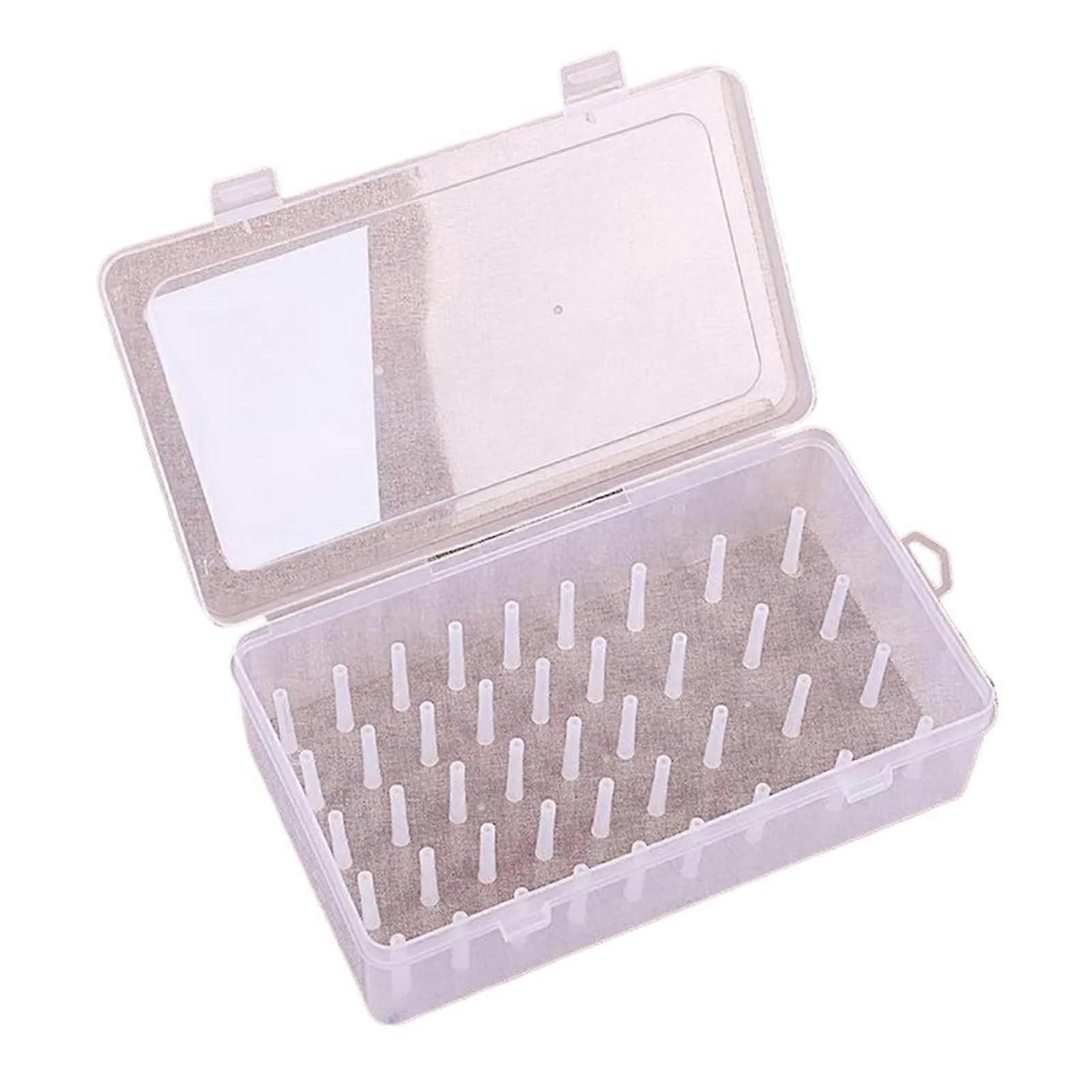 Sewing Storage Box with Compartments for Threads and Needles, Embroidery Thread Organizer