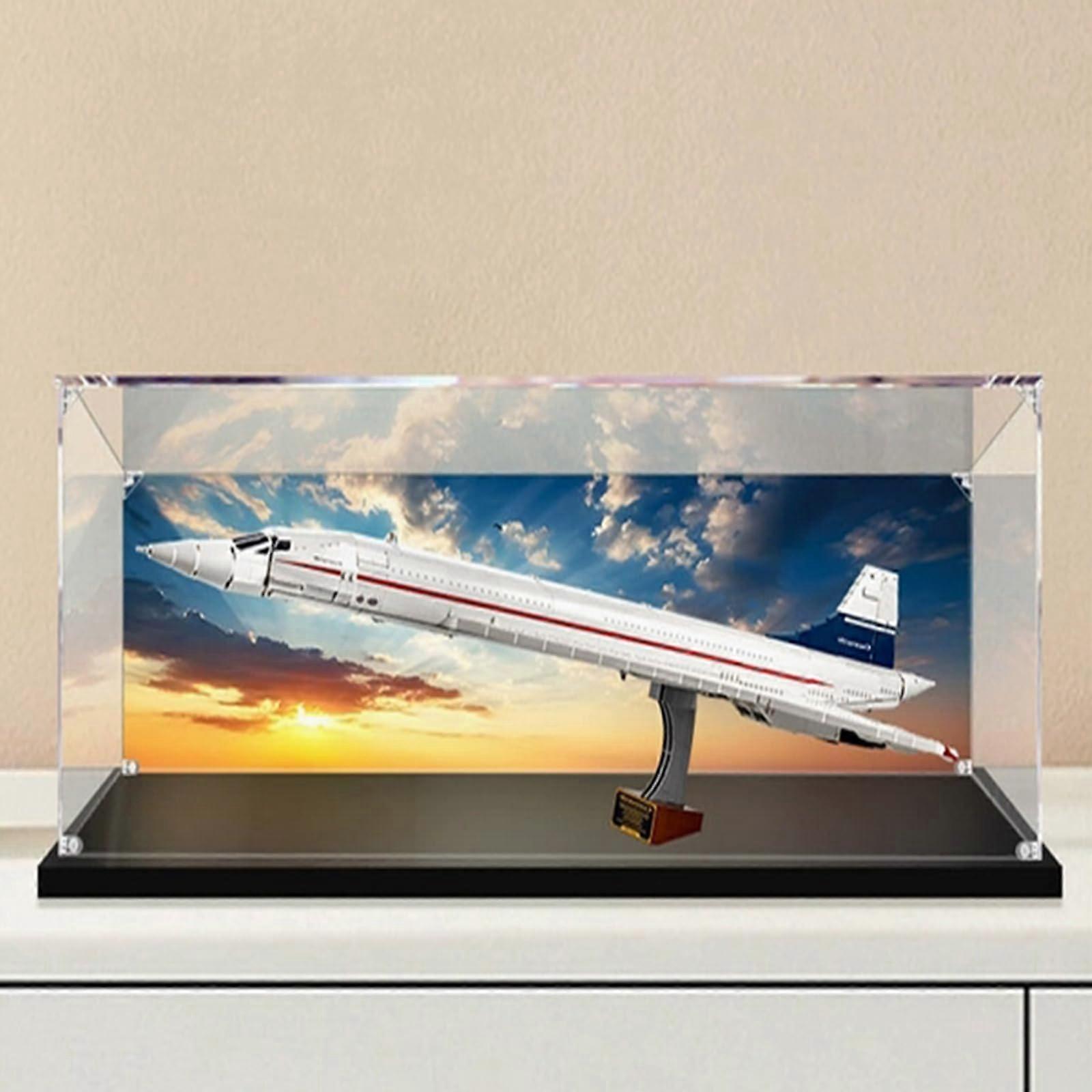 Acrylic Display Box Clear Dustproof Protection Case with  Light Transmission for  10318 Concorde Model