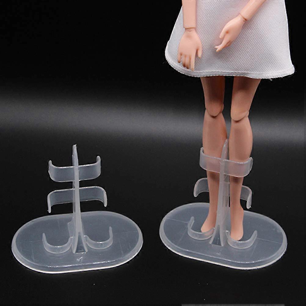 Adjustable Plastic Doll Display Stand for 1830cm Dolls, Universal Support, Stable and Compact Design