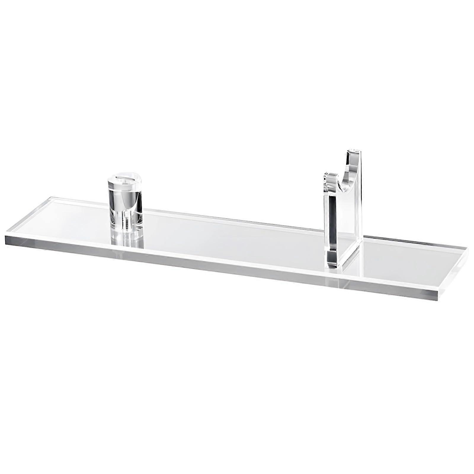 Knife Display Stand with Rectangular Base, Clear or Black Acrylic Holder for Kitchen and Military Knives
