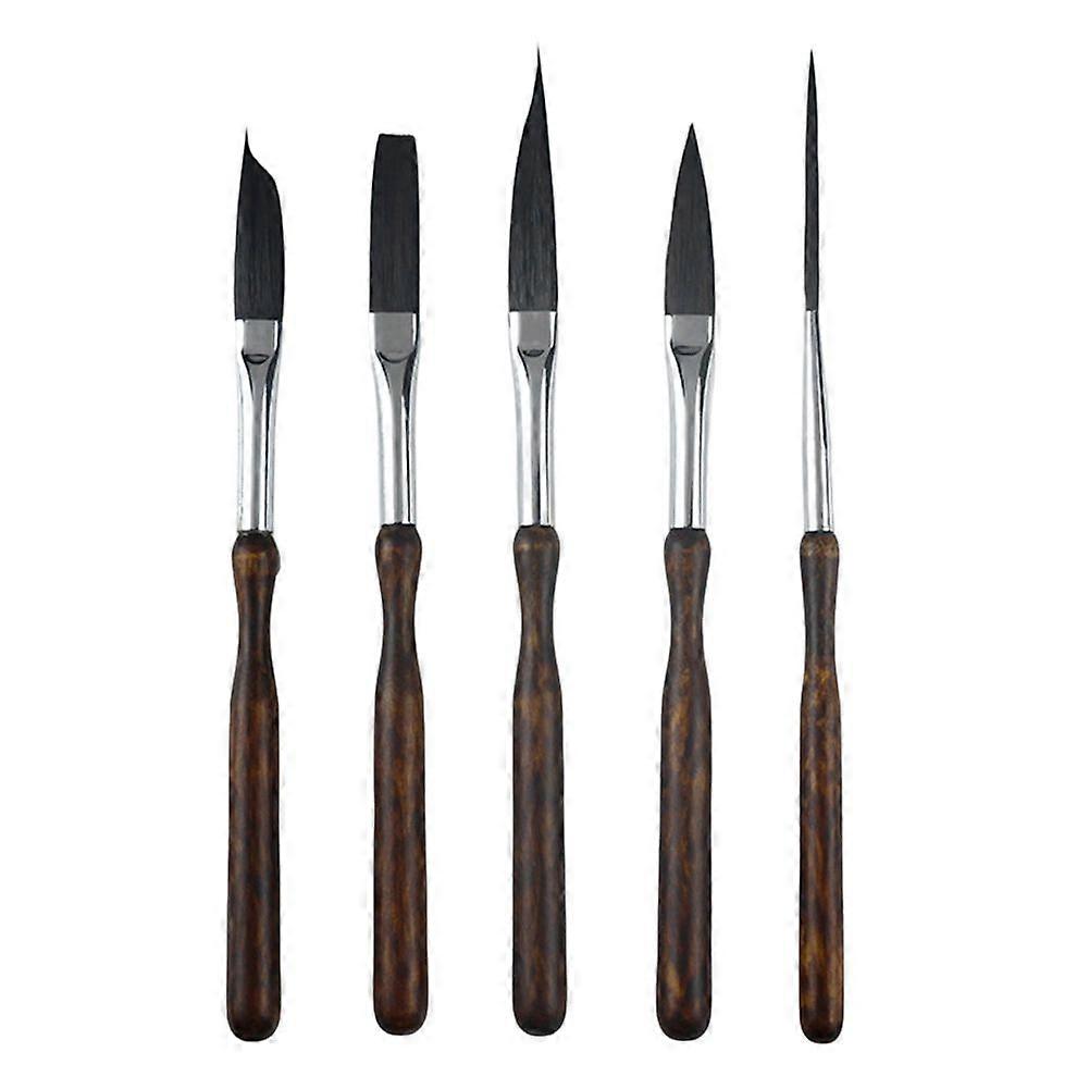 5 Pcs Pinstriping Brush Set for Professional Art and Detailing, High Performance Script Liner and Scroll Brushes