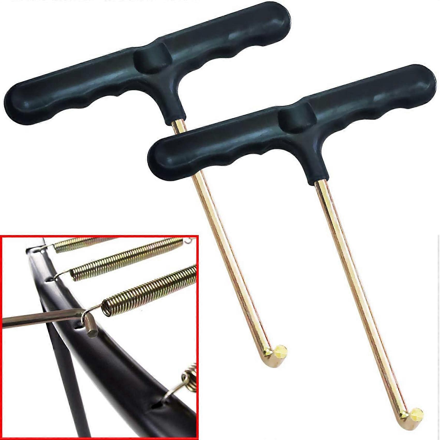 2Pcs Trampoline Spring Pull Tool, Trampoline Puller T-Hook Spring Puller Tool