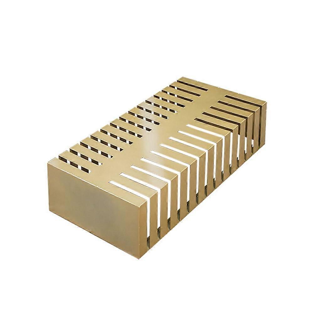 Tile Display Stand with Space Saving Design and Large Capacity, Gold Metal Rack for Floor Samples