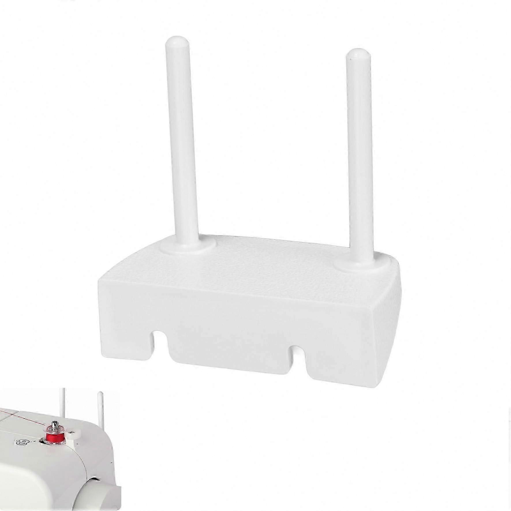 2-Spool Embroidery Thread Holder with Durable Plastic Construction for Sewing Machines