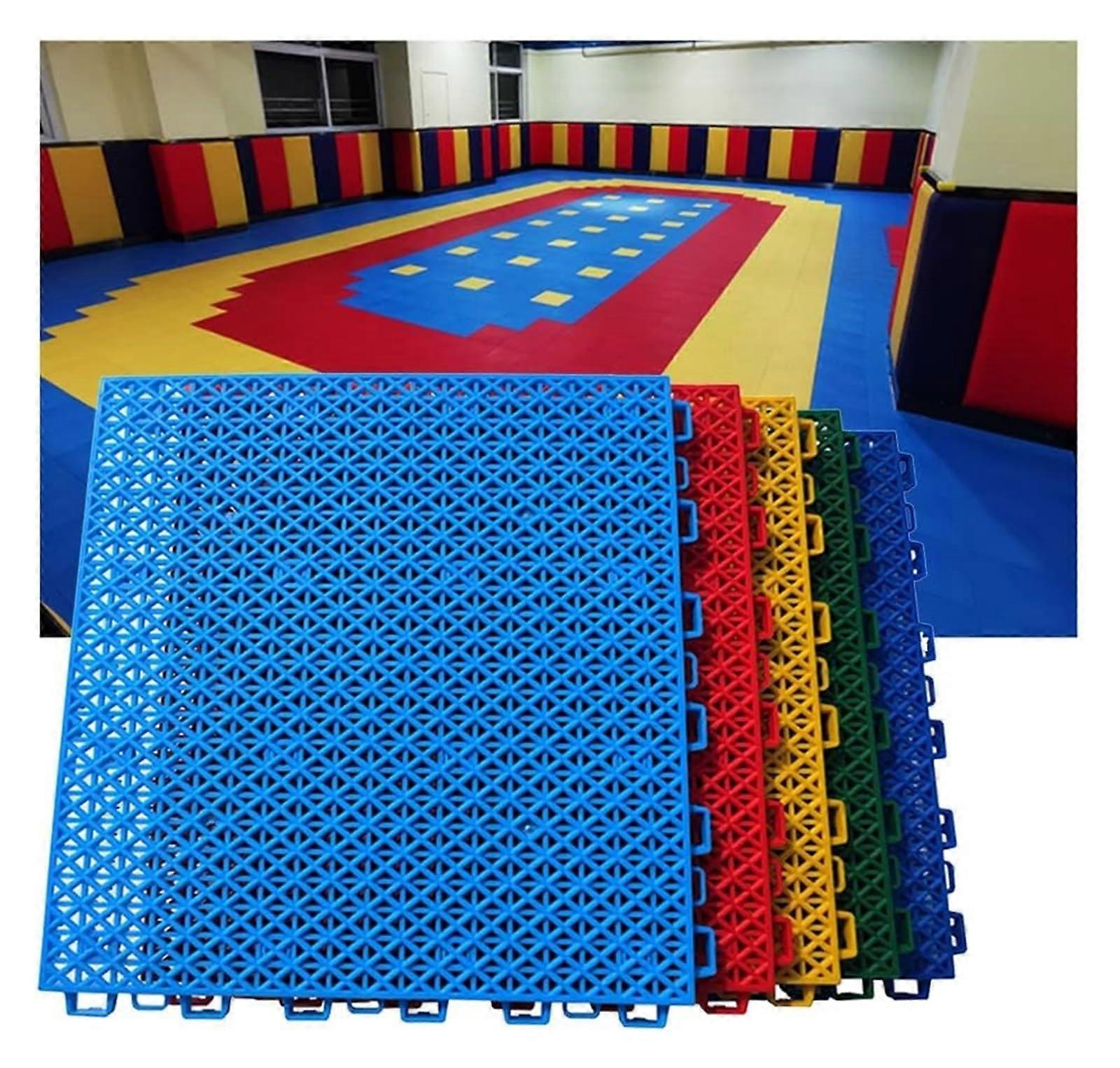 Light Blue Modular Interlocking Floor Tile 12x12, NonSlip Waterproof SelfDraining for Pool or Garage