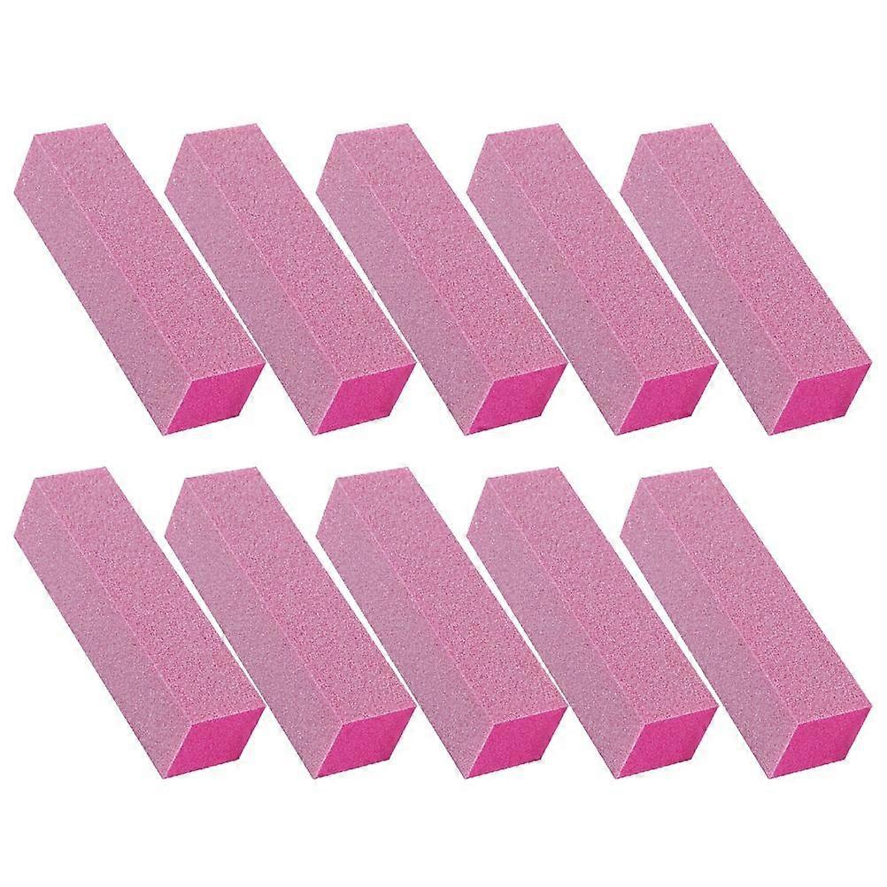 Bulk Manicure Tools Pedicure Tools Nail Buffer Set Pink Buffing Nail Square Shape 10Pcs