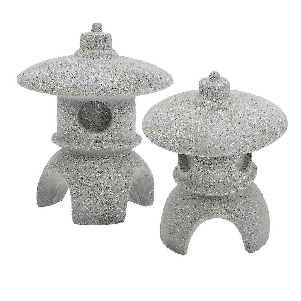 Sandstone Model Garden Decoration Ornament 2Pcs Mini
