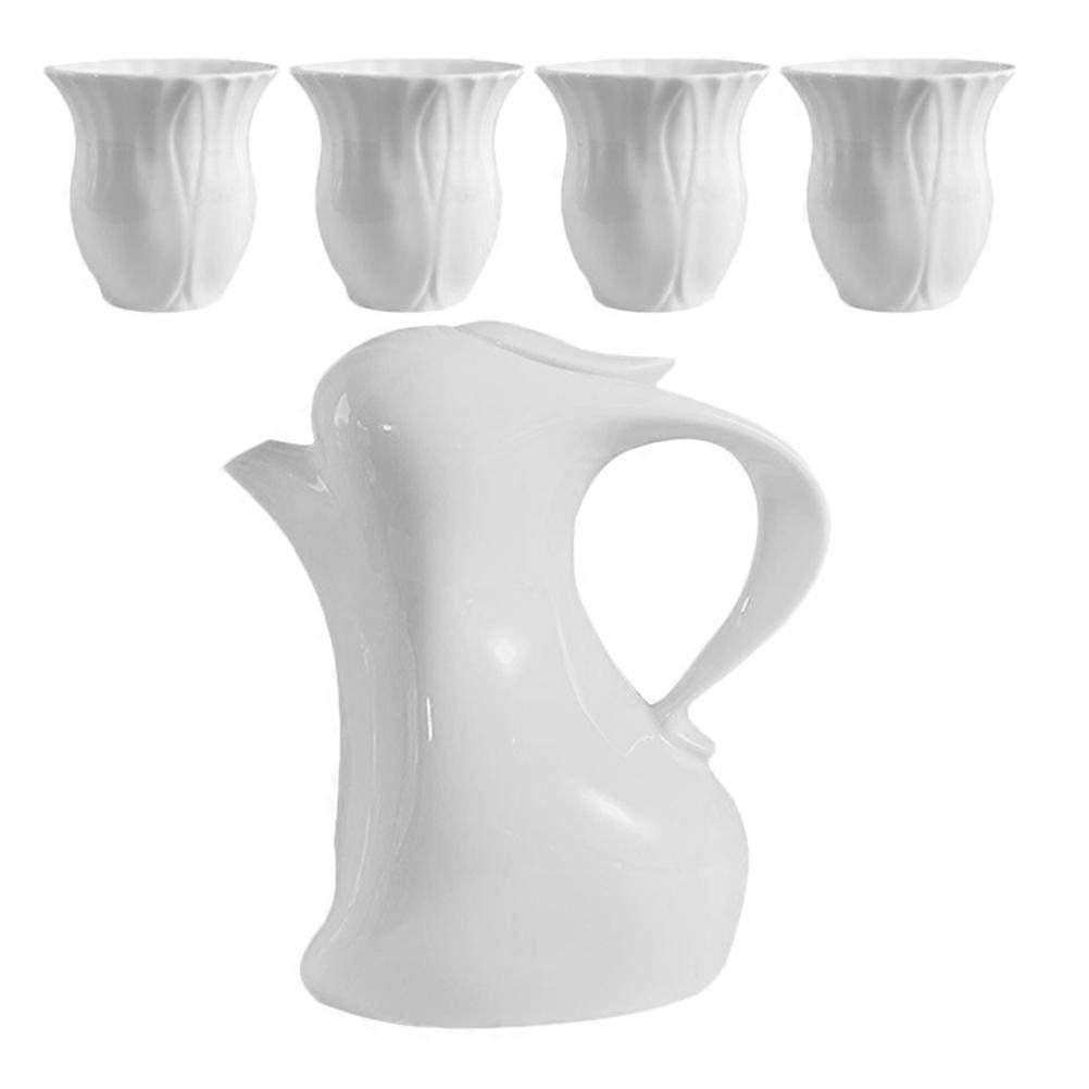 Ceramic Coffee Pot Kit for Tea Serving 2Sets Rabbit Shaped Water Kettle