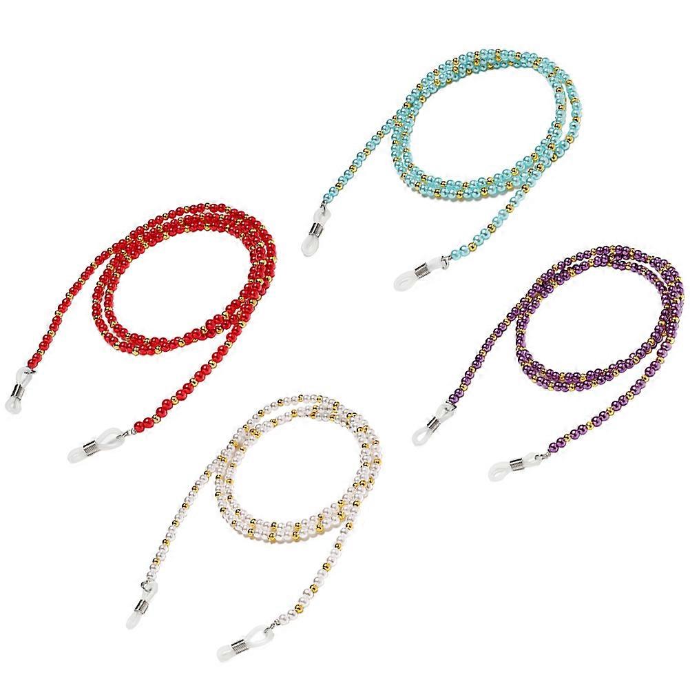 Eyeglass Strap Handmade Beaded Sunglasses Chain for Anti-Slip 4Pcs