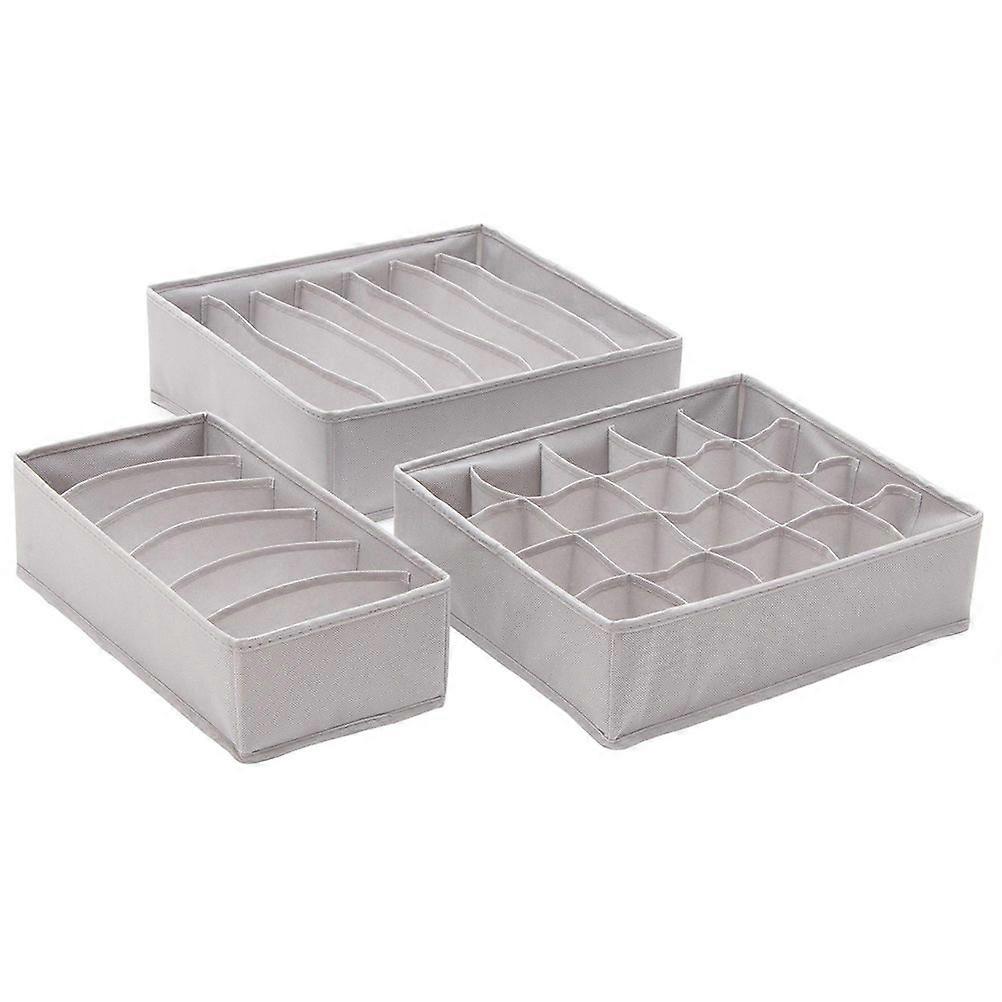 1 Set/3pcs Compartments Clothes Storage Box Underwear Socks Briefs Storage Case