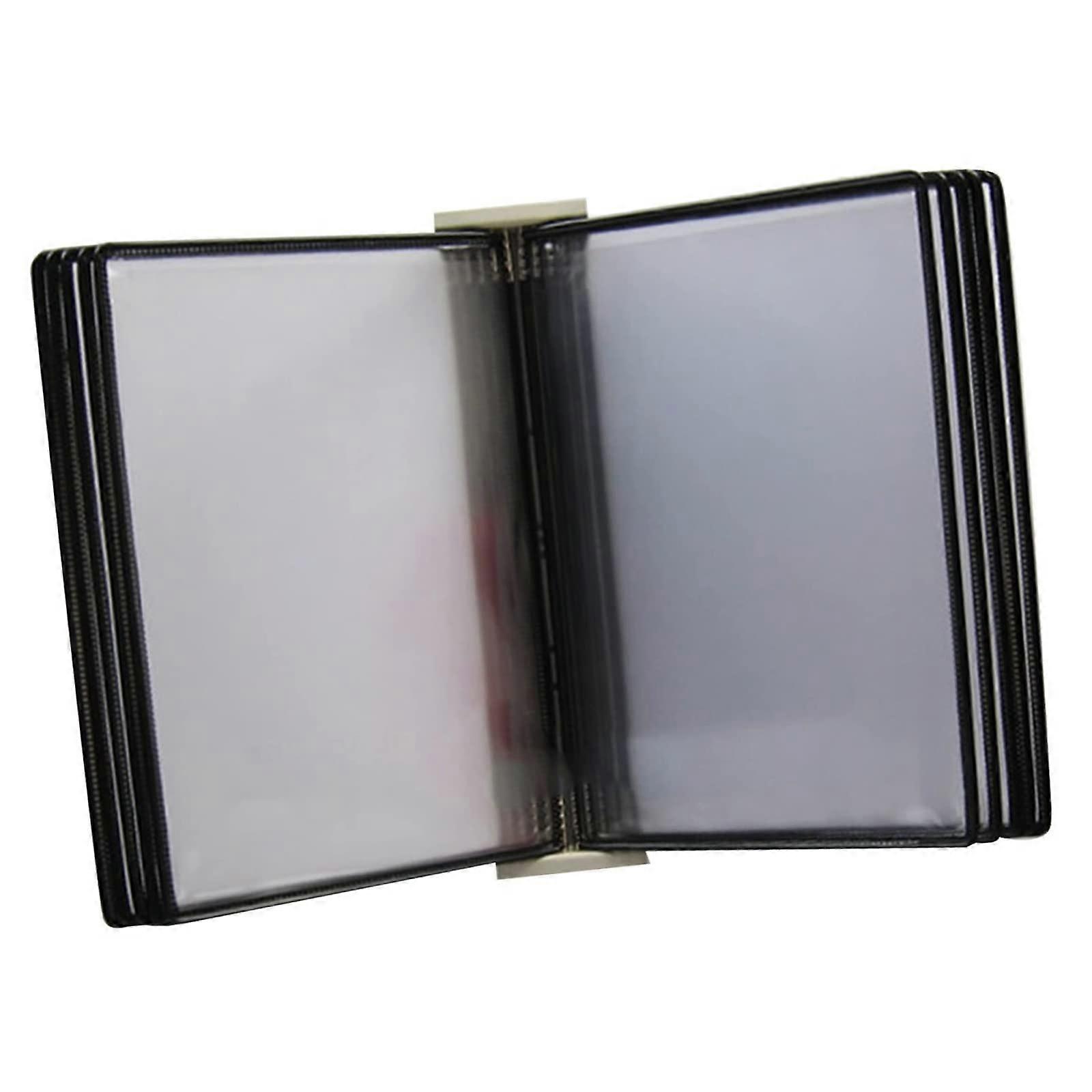 Office File Organizer with 10 DoubleSided A4 Panels, Black Wall Mounted Reference System for Workspaces