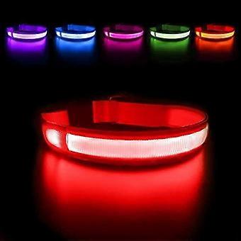LED hundehalsbånd, lysende hundehalsbånd genopladelige vandtætte natgående glødende hundehalsbånd til små mellemstore hunde