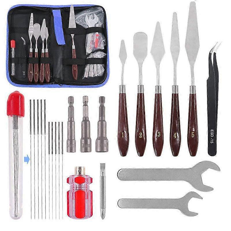 3D Printer Nozzle Cleaning Tool Kit Set of 23