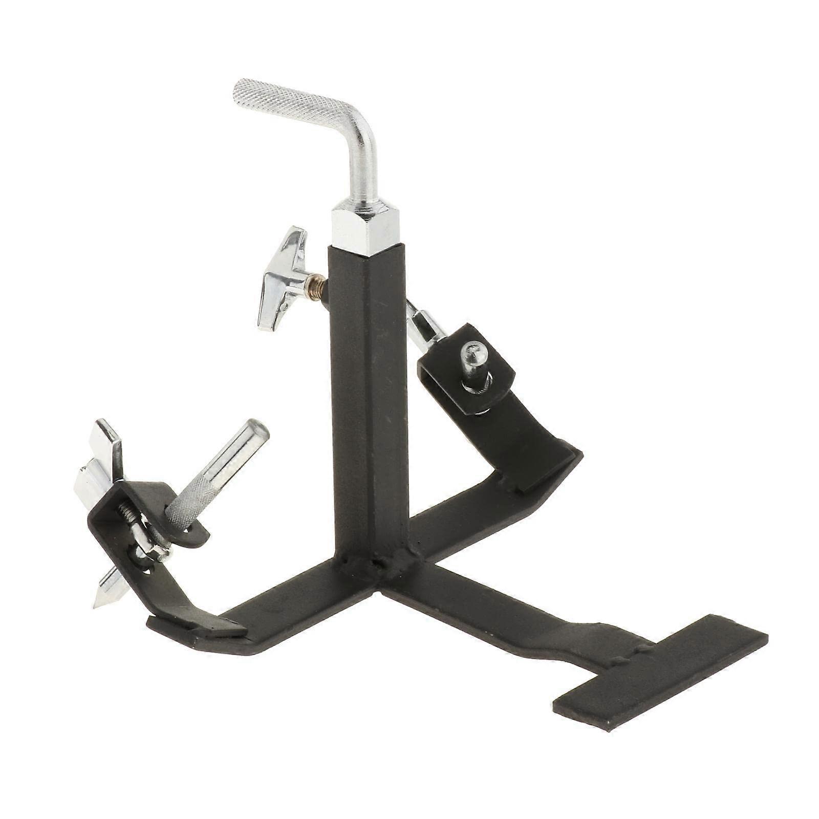 Drum Cowbell Bracket Pedal Attachment for Drum Set, Adjustable Angle, Hands Control