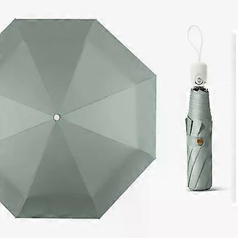 Wind- und regendicht, UV-beständig, einfarbig, dreifach faltbarer Automatikschirm, Geschenkidee für Damen und Herren bei Regen und Sonnenschein