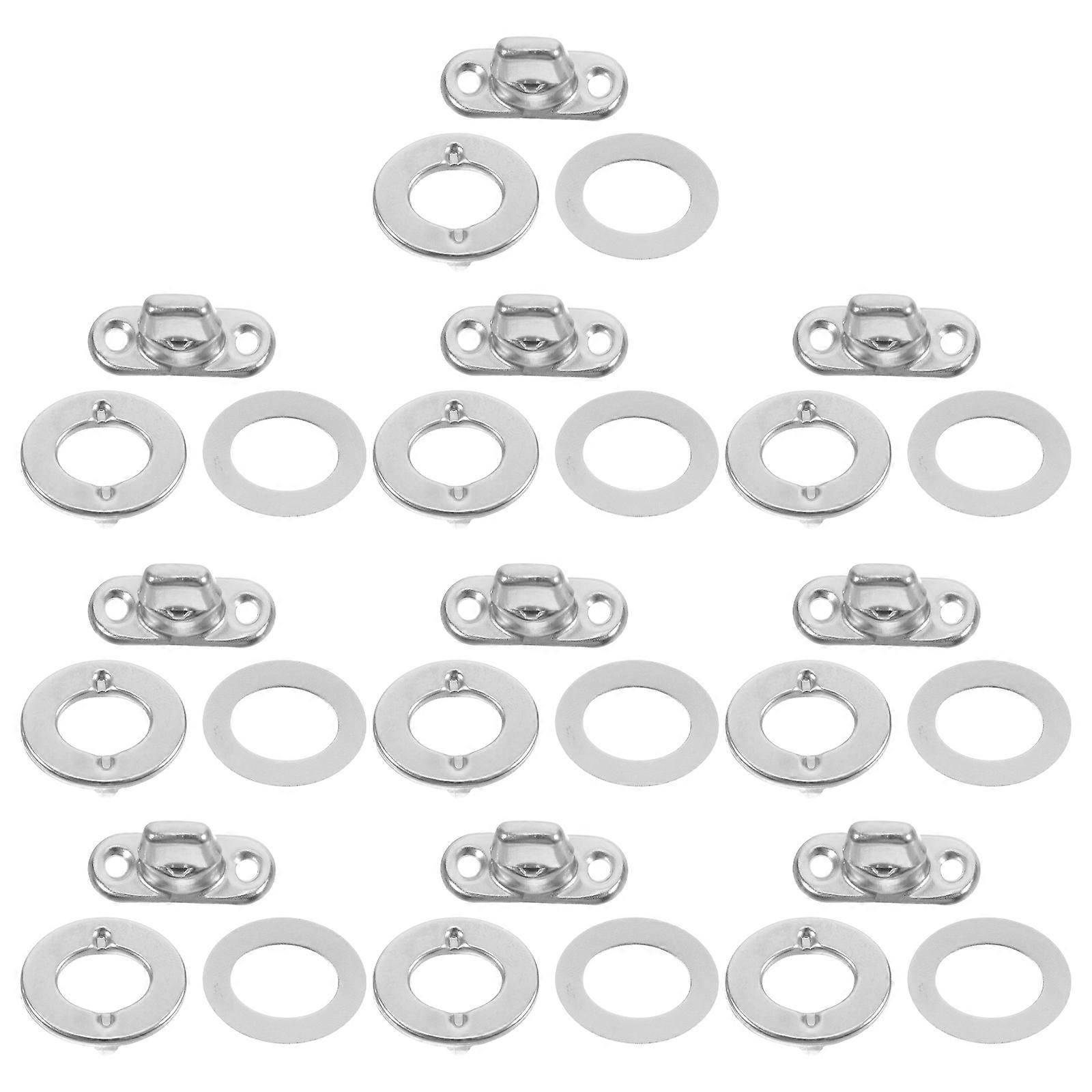 20Sets Metal Snap Fasteners Rotating Button Studs for Holding Use