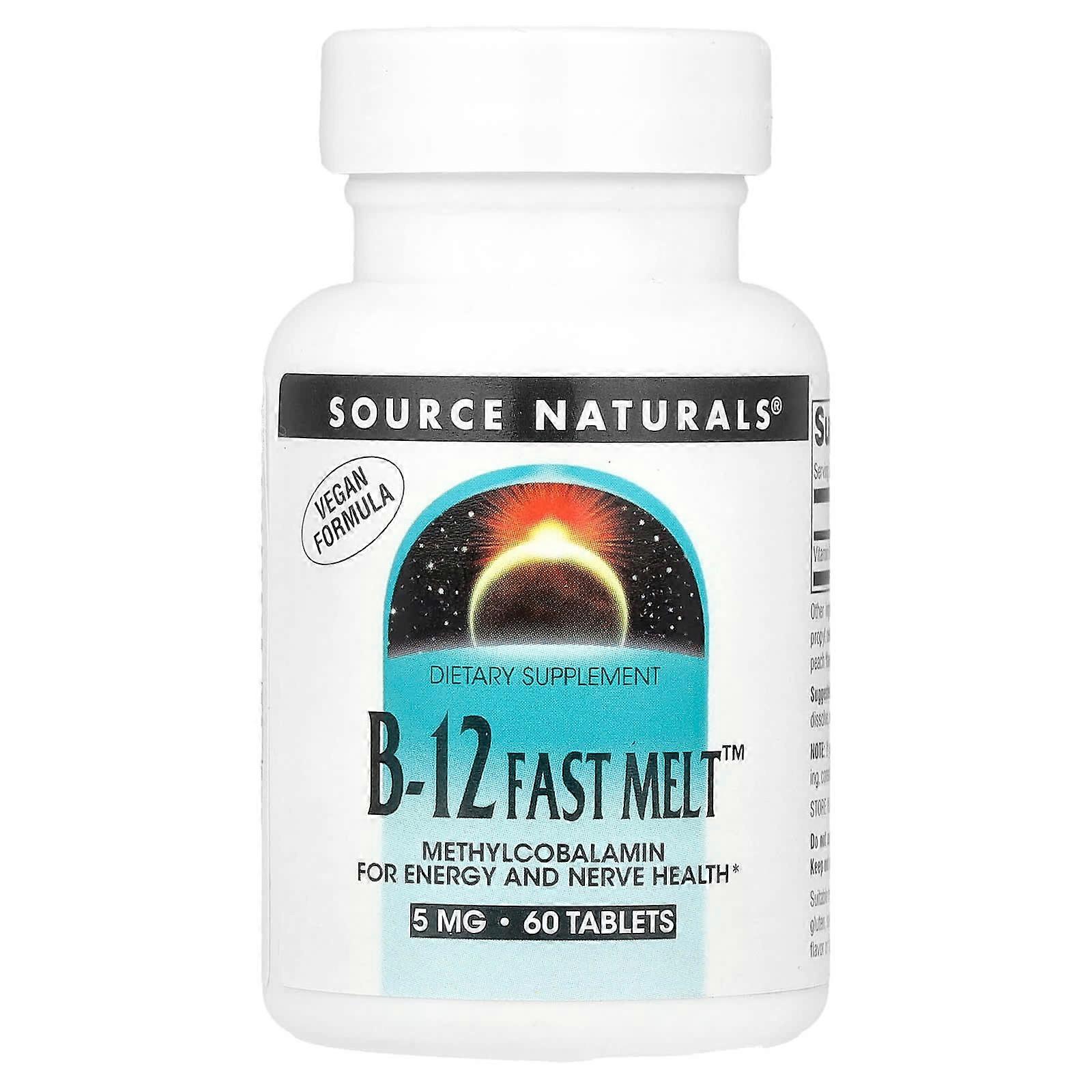 Source Naturals, B-12 Fast Melt, 5 mg, 60 Tablets