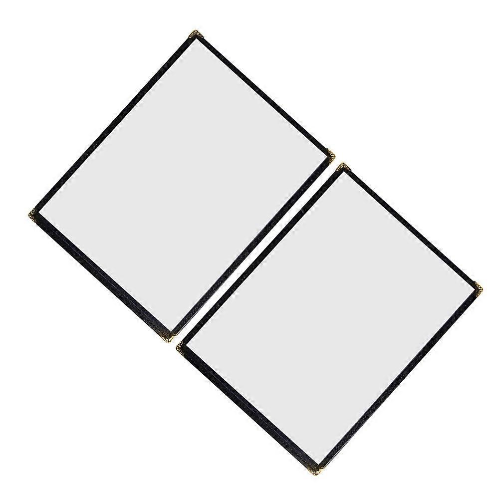 Menu Cover PVC Transparent Practical Protector 2Pcs for Restaurant Use
