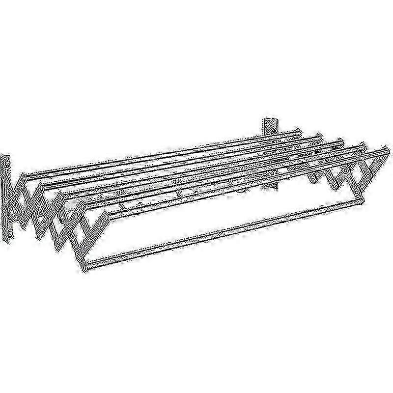 Expandable Wall Drying Rack with 5 Hanging Rails for Small Bathrooms