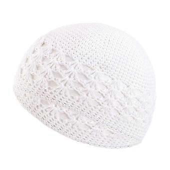 Gorro de inverno tricotado em cor sólida para homens e mulheres, feito à mão em crochê.