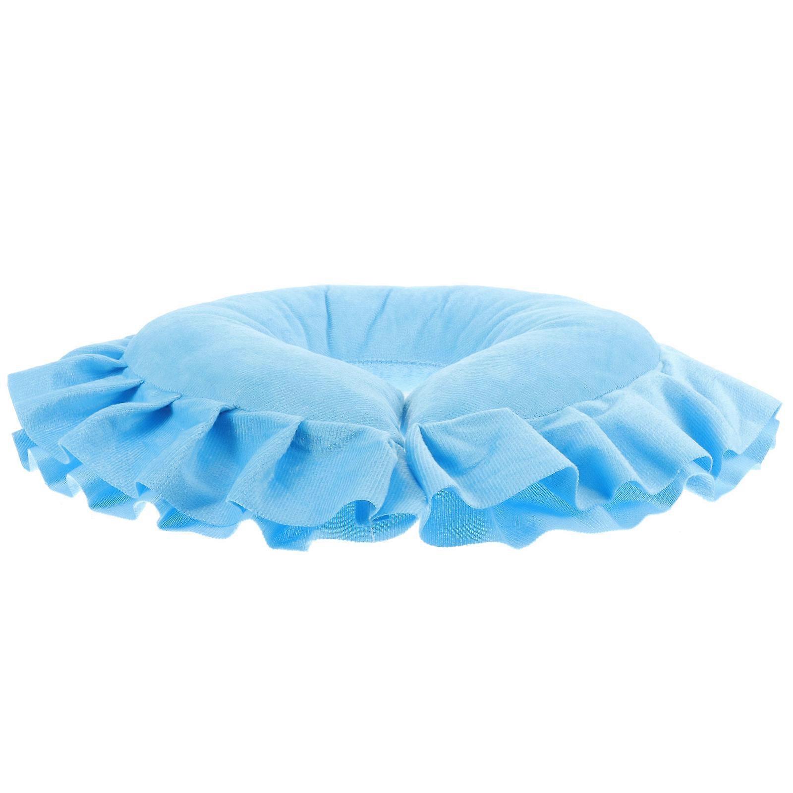 Coussin relaxant bleu pour table de massage, coussin en forme de U