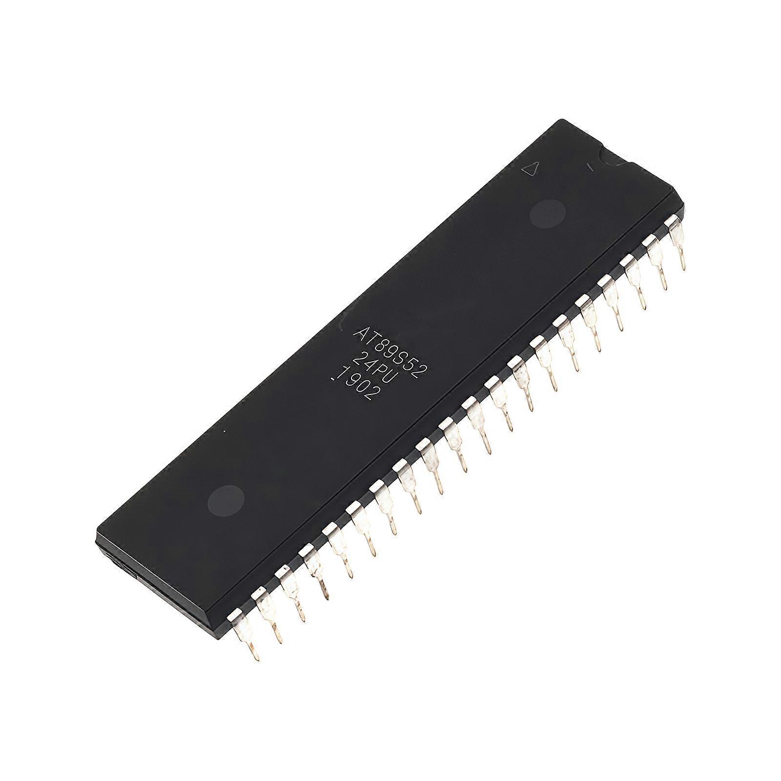 High Speed AT89C52 24MHz Microprocessor with Plastic DIP40 Case for Electronic Development Projects Prototyping Needs Multicolor