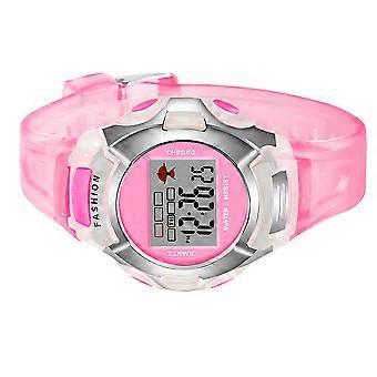 Montre de sport étanche pour enfants, montre électronique rose pour enfants