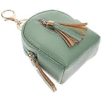 Coin Purse With Key Ring Green Mini Backpack Bag Design 15x7x5cm 1Pc
