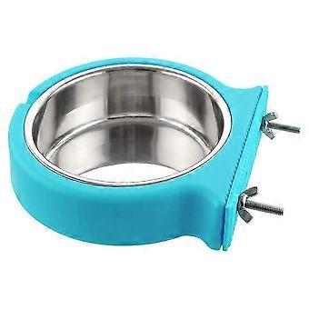 Double Dog Bowl With Easy To Clean Feature: Special Design Features Light And Handy Stainless Steel Removable Bowl, Ideal For Small Dogs Cats And